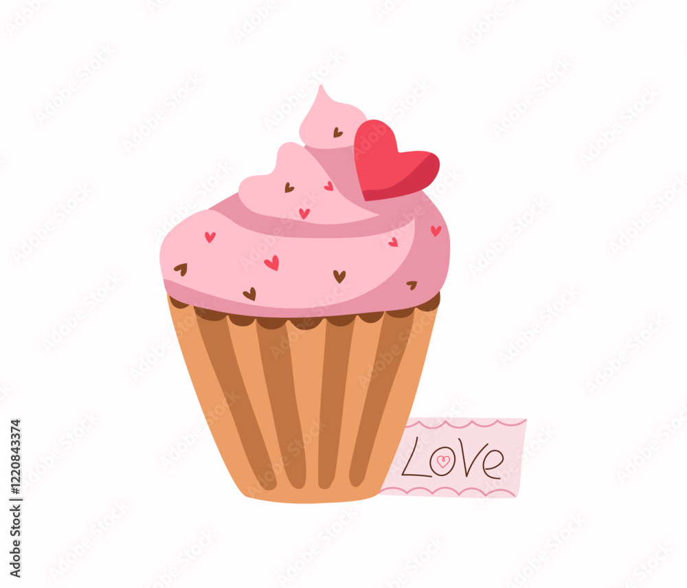 Cake with hearts. Hand lettering, love. Food, baking, dessert. Sweet cream cake. Sweets day. Valentine's day, wedding, holiday decor. Cake with hearts. Hand lettering, love. Food, baking, dessert. Sweet cream cake. Sweets day. Valentine's day, wedding, holiday decor.