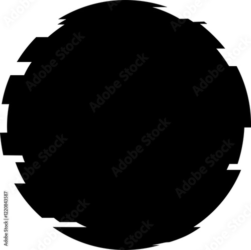 Regular circle to highlight. Minimalist art for background composition
