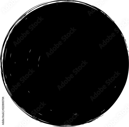 Regular circle to highlight. Minimalist art for background composition