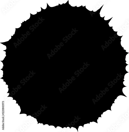 Regular circle to highlight. Minimalist art for background composition