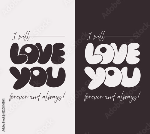 I will love you_postcard concept