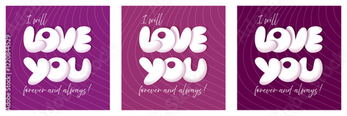 I will love you_square postcard