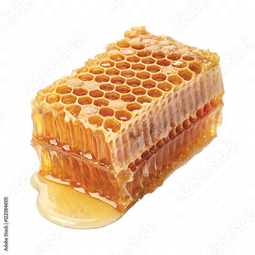 realistic 3d honey comb or beeswax isolated on white backgrund

