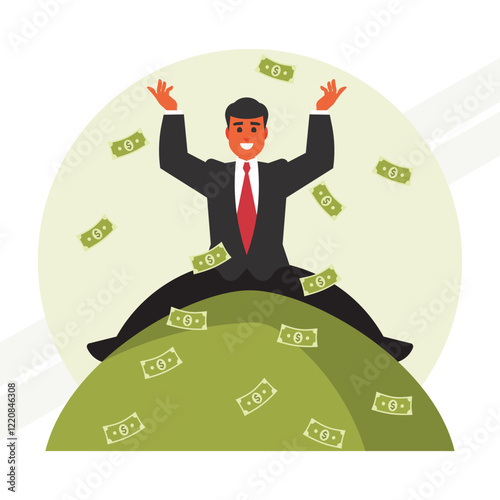 Rich businessman illustration