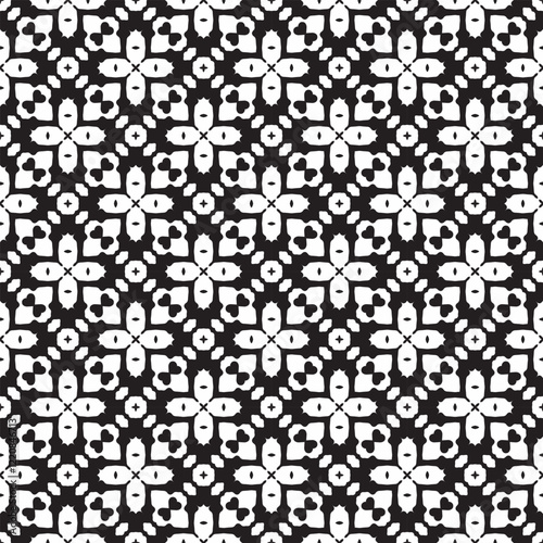 Minimalist black and white seamless pattern background