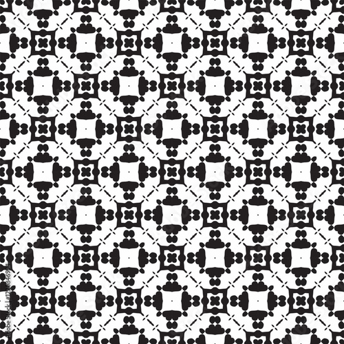 Minimalist black and white seamless pattern background