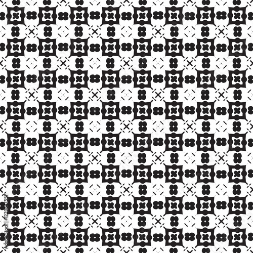 Minimalist black and white seamless pattern background