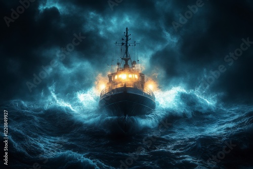 Un bateau navigue dans une mer agitée, l'assurance maladie comme bouée de sauvetage