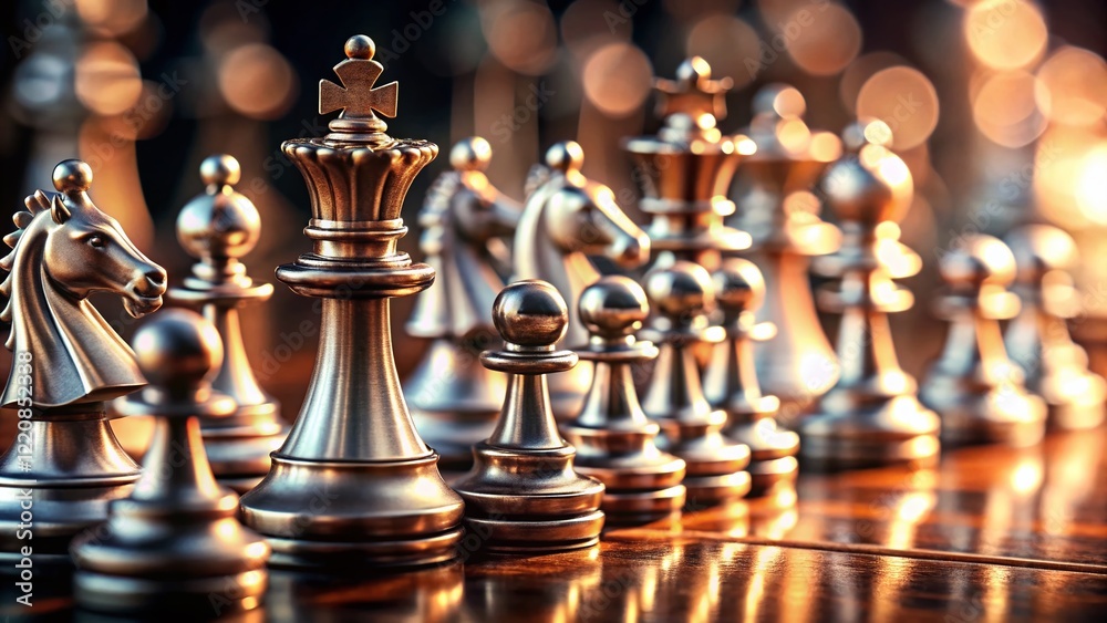 Miniature Chess Set: Hand-Drawn One Line Art Tilt-Shift Photography Miniature Chess Set: Hand-Drawn One Line Art Tilt-Shift Photography