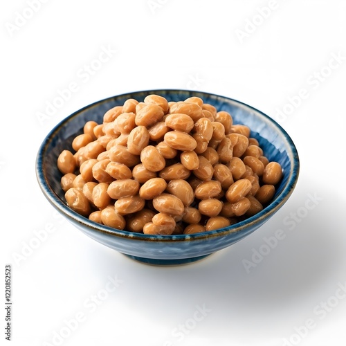 Natto japanese food image on white background. Ai genreated photo