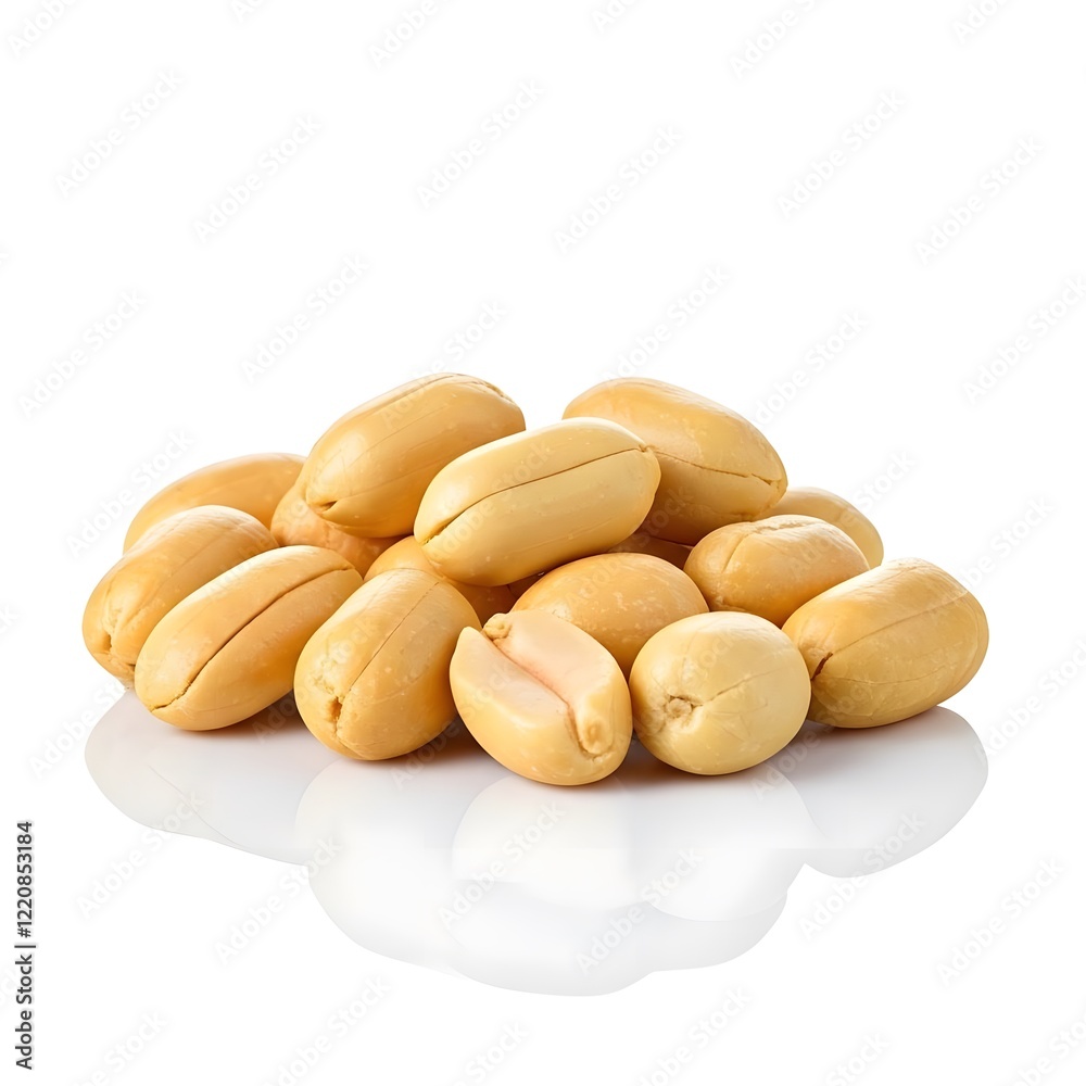 Peanuts image on white background.Ai generated Peanuts image on white background.Ai generated