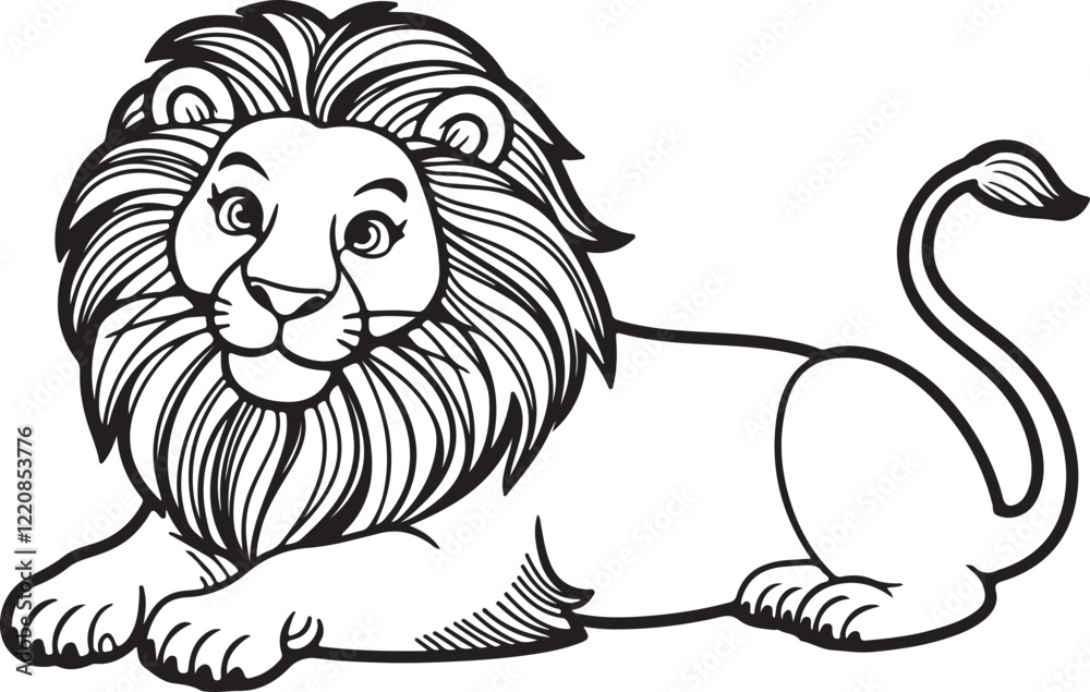 Obraz premium a lion art vector design