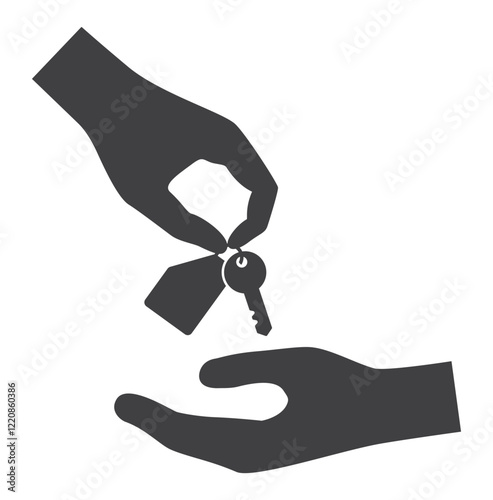 hand give keys icon