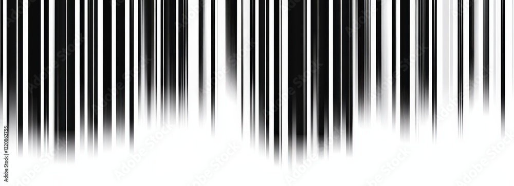 A black and white barcode prominently displayed on a white background A black and white barcode prominently displayed on a white background