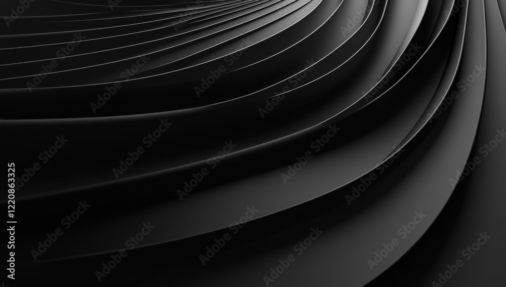 This is a close up image of a black curve set against a black background This is a close up image of a black curve set against a black background