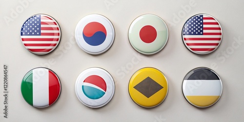Minimalist Empty Badge Templates with World Flags: Blank Round Badges for International Design Projects Free Download Minimalist Empty Badge Templates with World Flags: Blank Round Badges for International Design Projects - GFXLoad