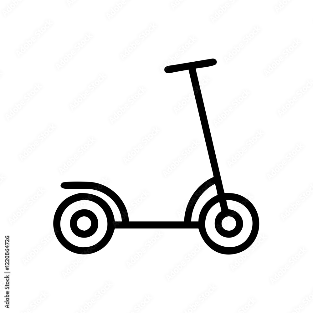 Electric scooter icon on a transparent background for transport concept Electric scooter icon on a transparent background for transport concept