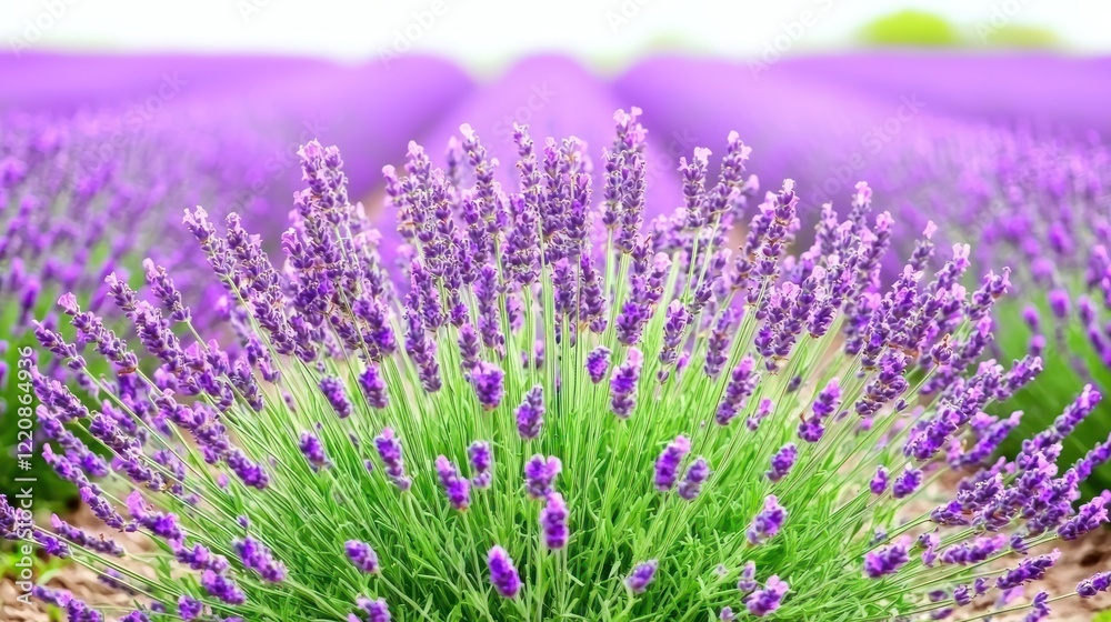 Naklejka premium Vibrant Lavender Field in Bloom