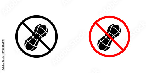 No peanut sign vector pack for web designs