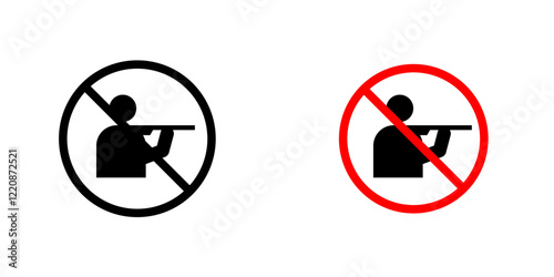 Stop hunting signs vector pack for web designs