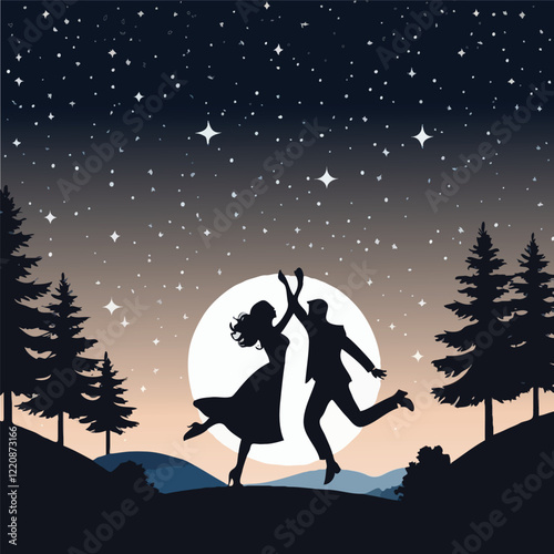 Romantic Dancing Couple Night