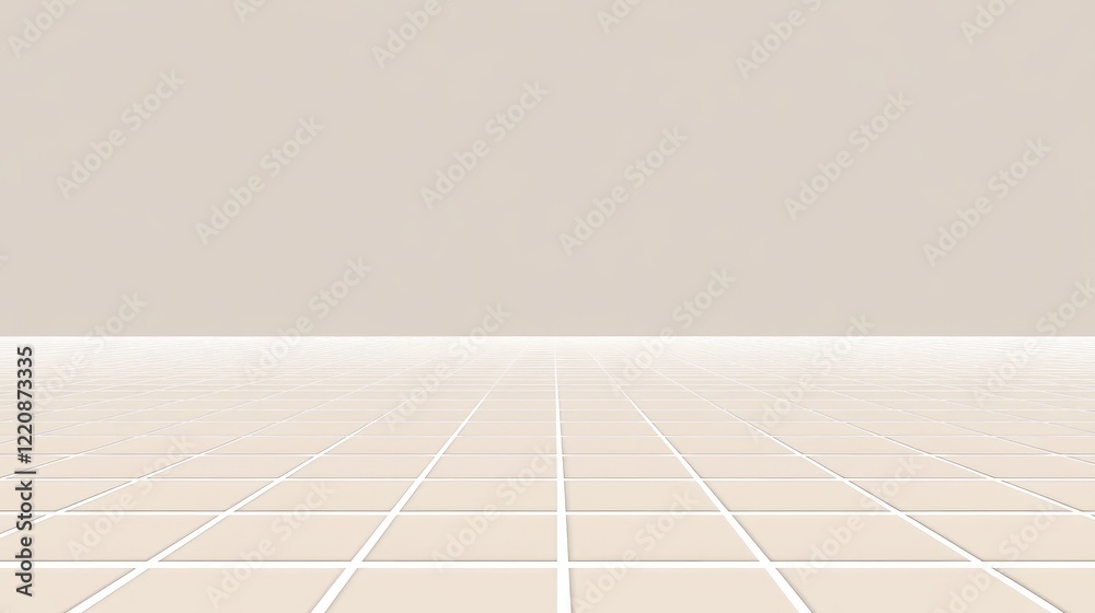 Fototapeta premium A minimalist grid pattern with fine white lines over a pale gray background for a clean look.