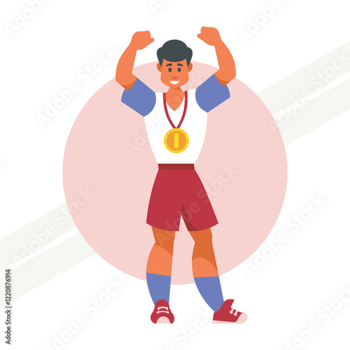 Winner with a gold medal