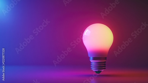Smart light bulb with an adjustable color spectrum, displayed against a dark background with a soft glow effect
