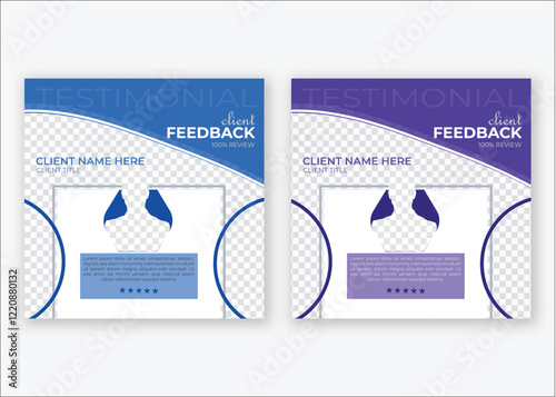 Business testimonial design for client feedback and promotion