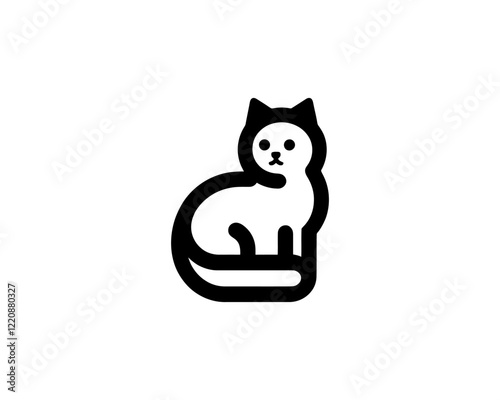 Cat logo design icon symbol vector illustration