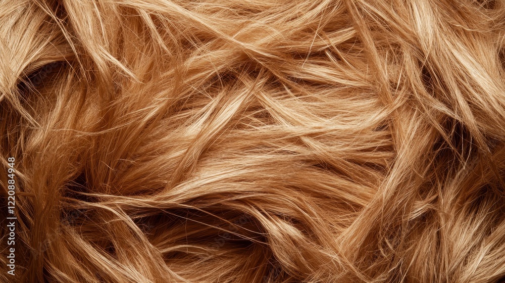 Naklejka premium A macro shot of tangled, wild strands presenting a raw, natural aesthetic that evokes emotions of freedom and untamed beauty in nature's own art.