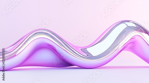 Sculptural wave design in soft pink studio setting abstract art minimalist aesthetic close-up view