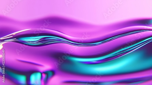 Fluid motion of colorful waves abstract texture digital art vibrant environment close-up view aesthetic concepts