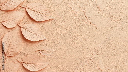 Exploring natural aesthetics delicate leaves on soft earth photography calm environment close-up view