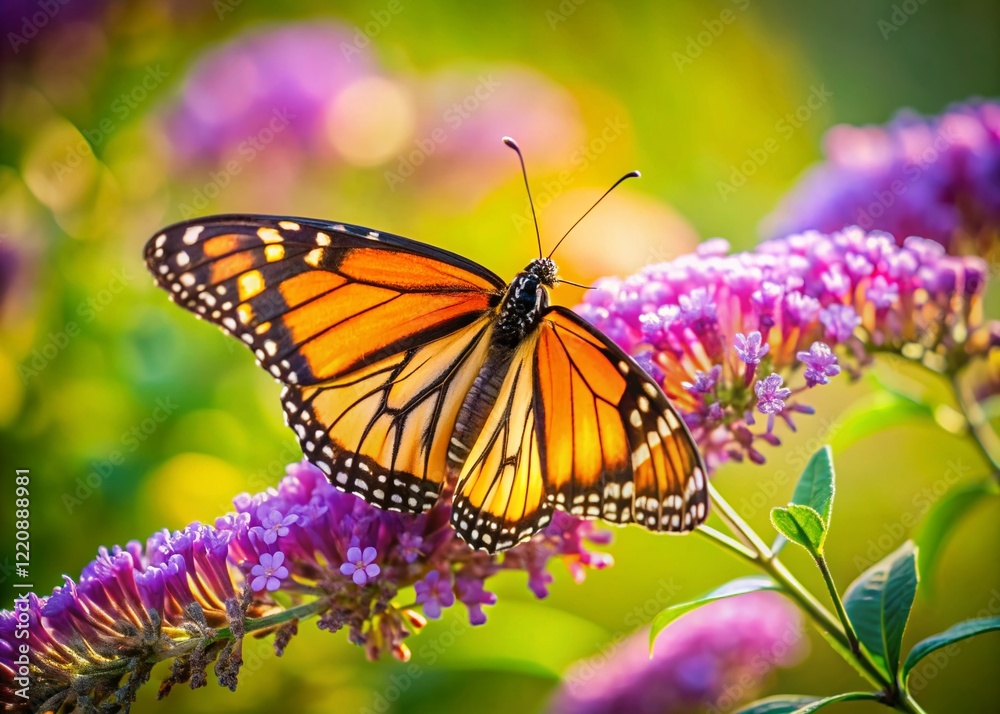 Candid Photo: Butterfly on Butterfly Bush - Vibrant Nature Close-Up Candid Photo: Butterfly on Butterfly Bush - Vibrant Nature Close-Up