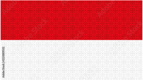 indonesia flag seamless pattern batik 