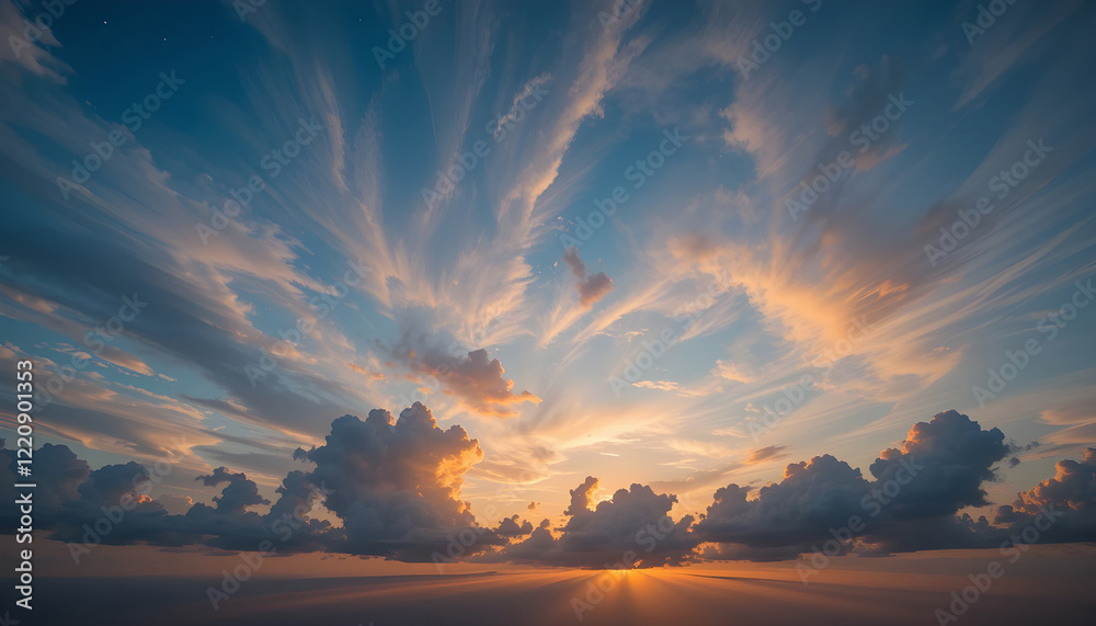 Stunning Sunset Sky with Dramatic Clouds Stunning Sunset Sky with Dramatic Clouds
