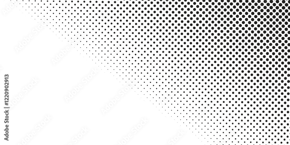 Dotted halftone gradient texture. Vanishing polka dot background. Repeating dots gradation pattern background simple art modern