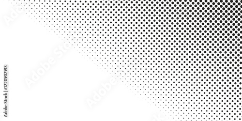 Dotted halftone gradient texture. Vanishing polka dot background. Repeating dots gradation pattern background simple art modern
