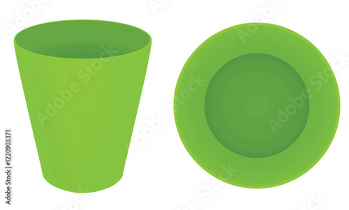 Cardboard or plastic coffee cup. vector illustration