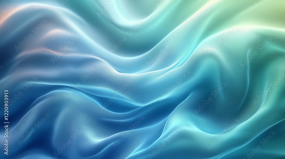 Obraz premium Captivating Flowing Textures in Blue and Green Hues