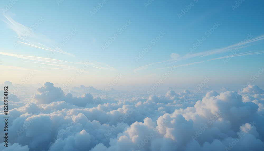 Fototapeta premium Serene Cloud Formation Above the World