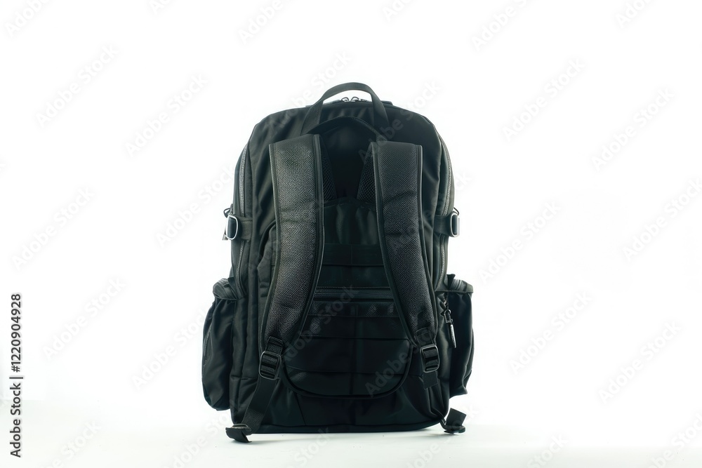 Backpack Isolated on White Background Laptop Rucksack Schoolbag Back Rear View Backpack Isolated on White Background Laptop Rucksack Schoolbag Back Rear View