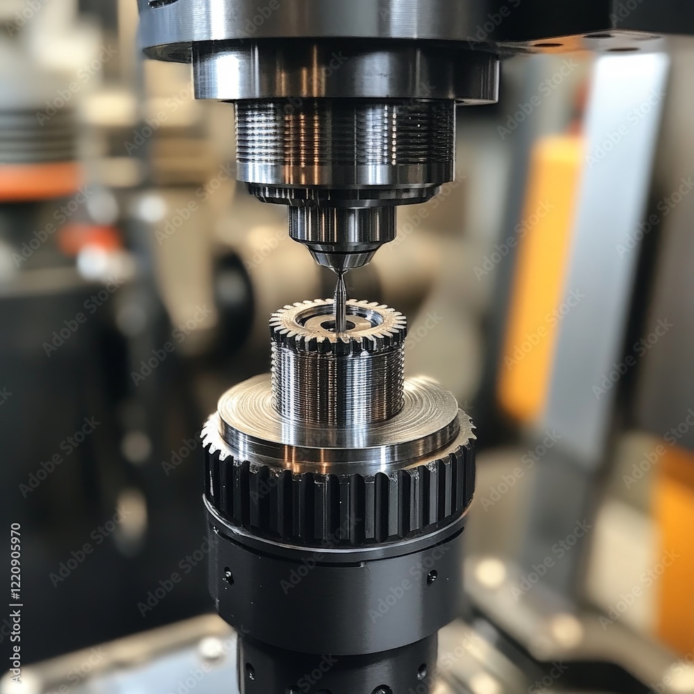 Industrial CNC Machine in Action Industrial CNC Machine in Action