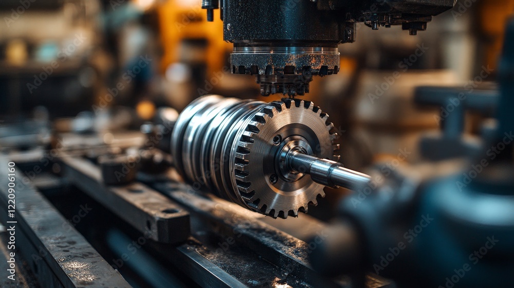 Industrial CNC Machine in Action Industrial CNC Machine in Action