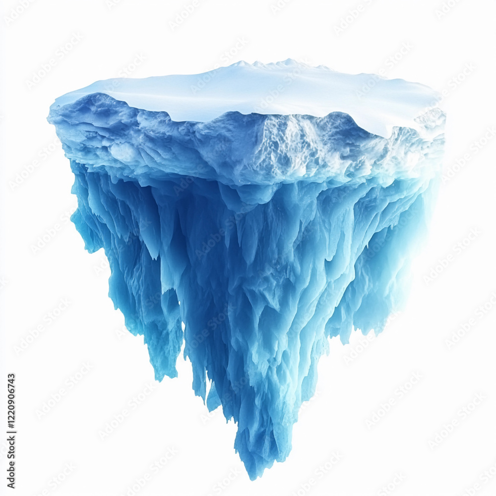 Obraz premium Floating ice formation in bright blue color