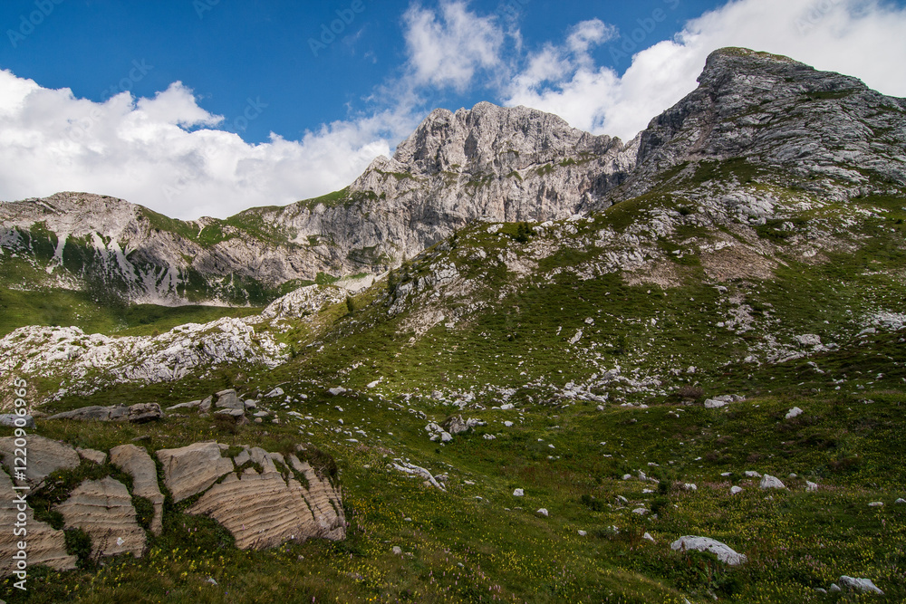 Mount Corna Piana from Passo Branchino, Orobic Alps, Bergamo, Loabardia, Italy. Mount Corna Piana from Passo Branchino, Orobic Alps, Bergamo, Loabardia, Italy.