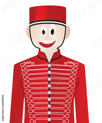 Bellboy receptionist in hotel. vector