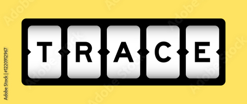 Black color in word trace on slot banner with yellow color background