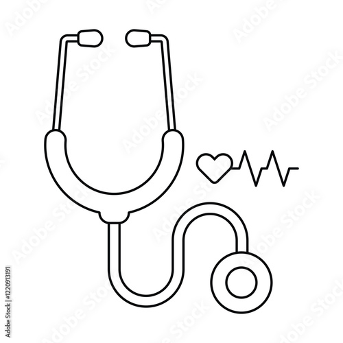 Stethoscope Icon Line Art